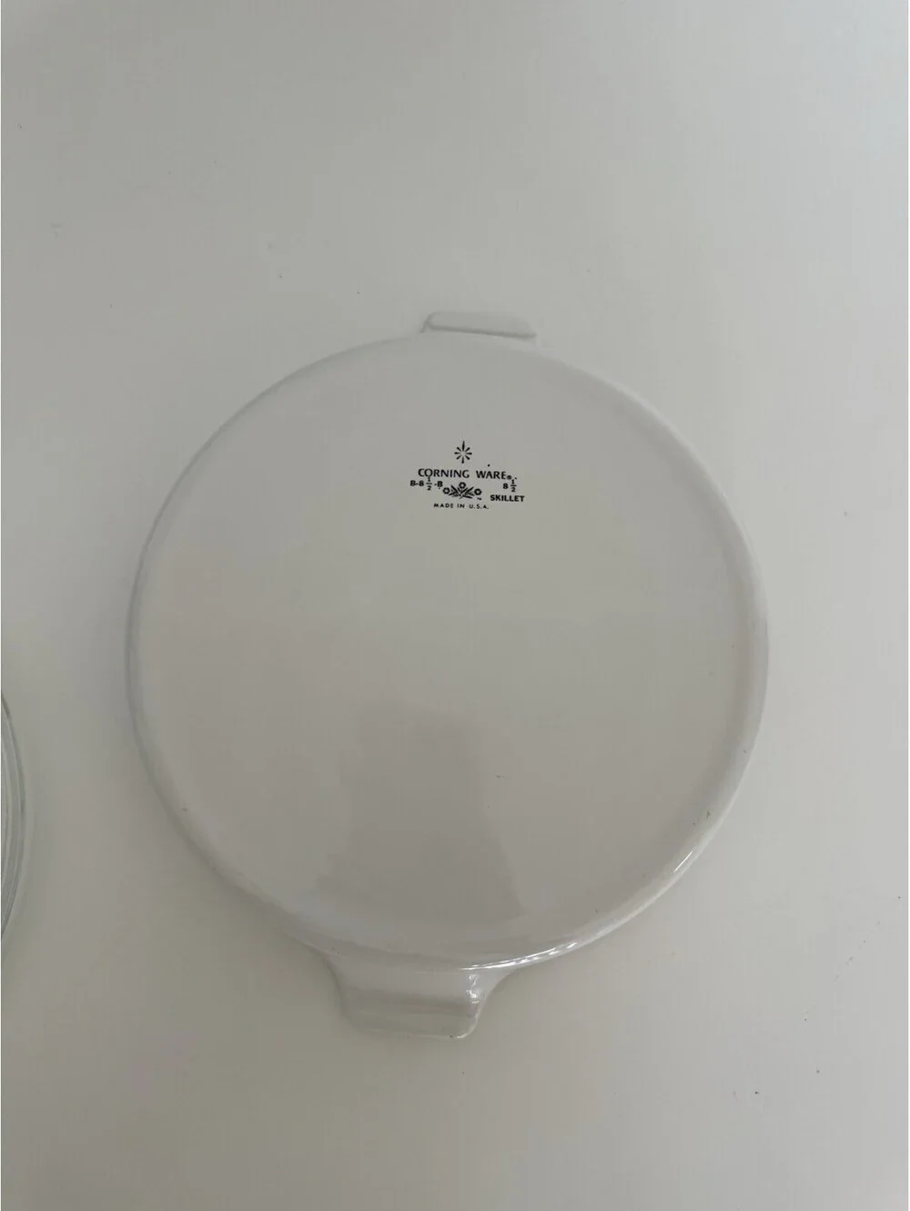 Vintage Corning Ware Casserole Dish Skillet B-8 1/2-B w/ Lid 13 French White GUC